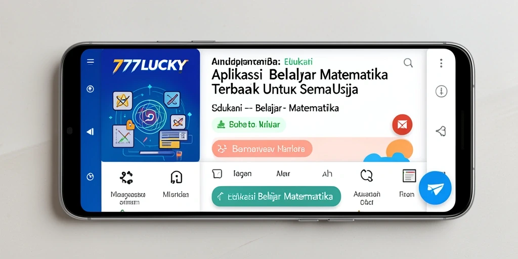 Tampilan antarmuka aplikasi 777LUCKY yang menarik dan edukatif.