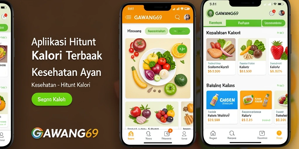Antarmuka GAWANG69 yang sederhana dan informatif untuk menghitung kalori.