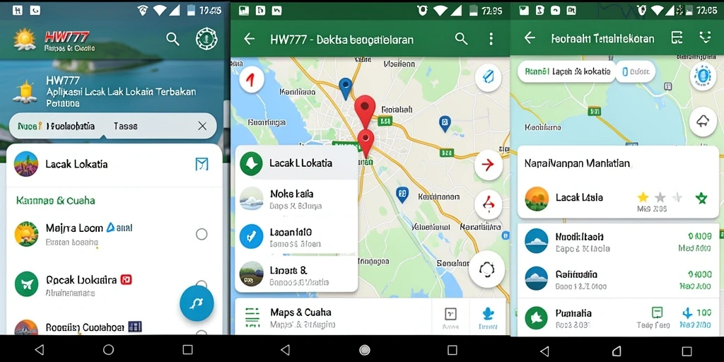 Antarmuka HW777 menampilkan fitur pelacakan lokasi yang intuitif.