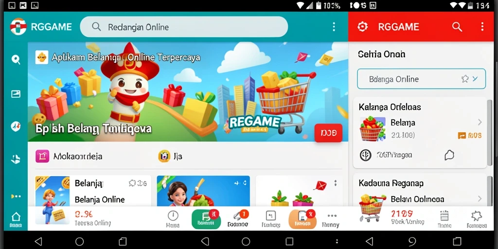 Antarmuka RPGAME dengan fitur Belanja Online yang menarik.