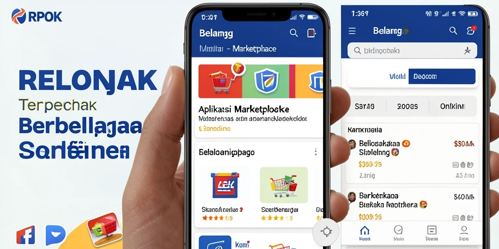 Antarmuka aplikasi RPOK yang menarik dan mudah digunakan untuk belanja online.