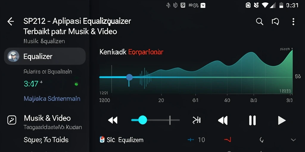 Antarmuka SP212 yang elegan dengan kontrol Equalizer yang lengkap.