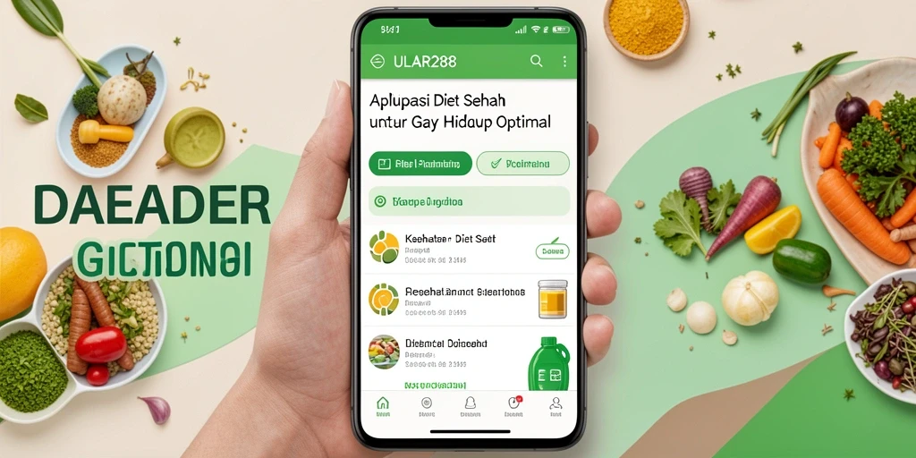 Antarmuka ULAR288 yang user-friendly dengan fitur Diet Sehat.