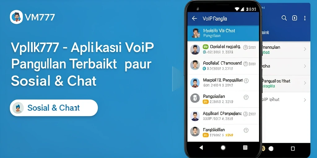Tampilan antarmuka aplikasi VM777 untuk panggilan VoIP yang mudah digunakan.