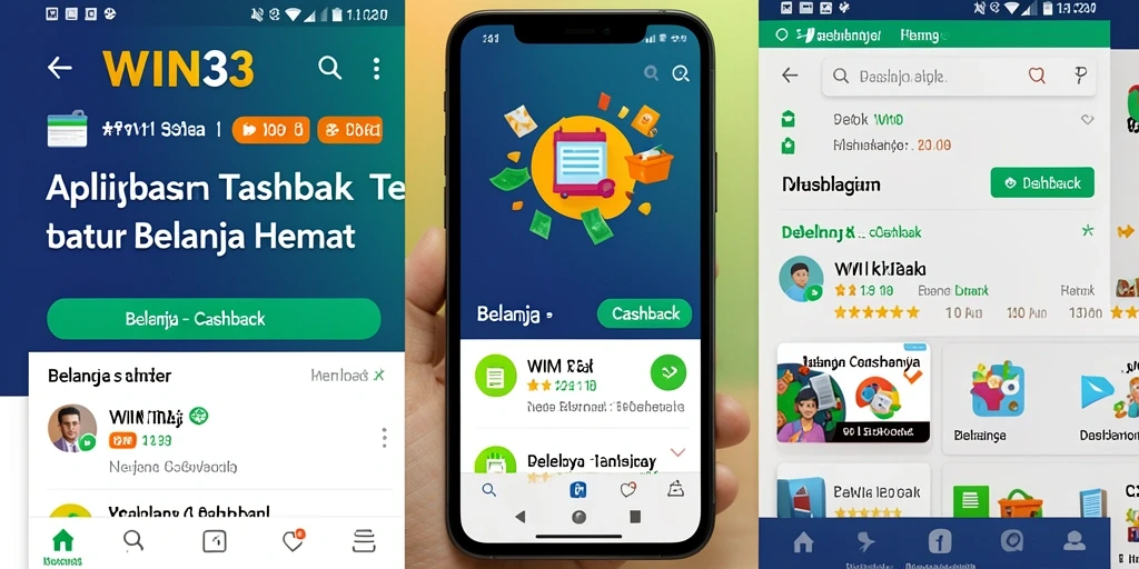 Tampilan antarmuka WIN33 dengan fitur Cashback yang mudah digunakan.